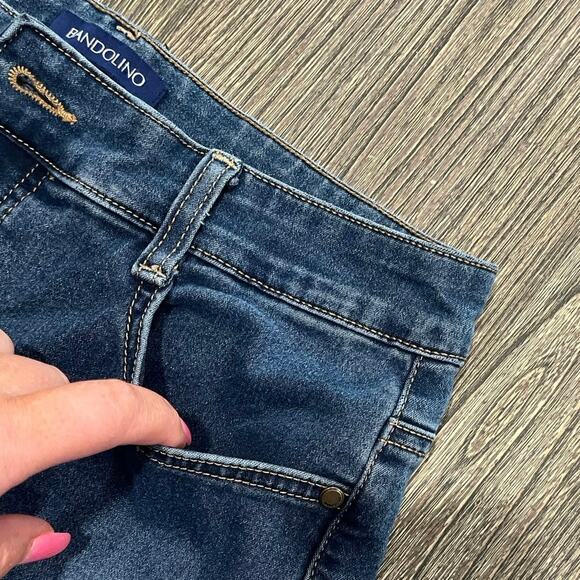 Bandolino Womens Amy Jeans Straight Leg Mid Rise Denim Medium Wash Blue Size 6 - Picture 4 of 11